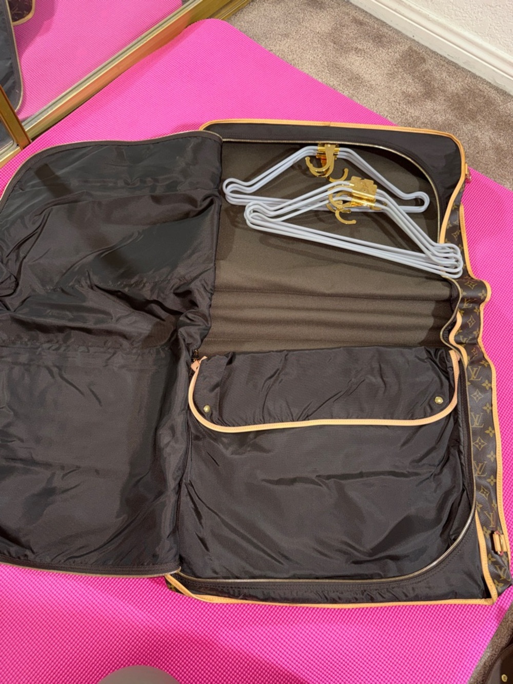 Louis Vuitton Brown Monogram Canvas Garment Bag with Tan Trim - Picture 11 of 15